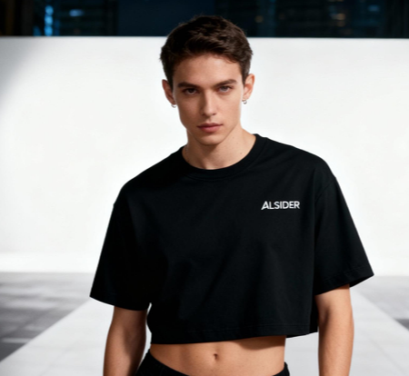 Damen Oversize Crop Top