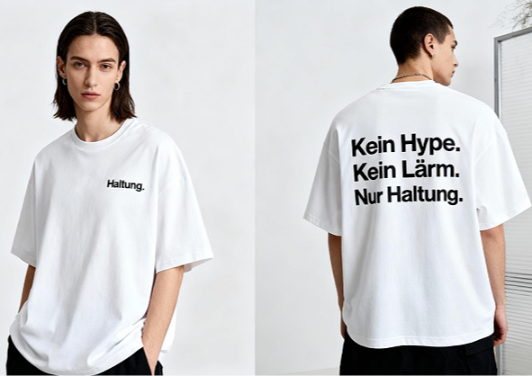 Oversize T-Shirt Haltung!