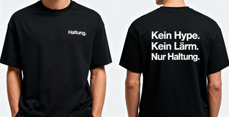 Oversize T-Shirt Haltung!